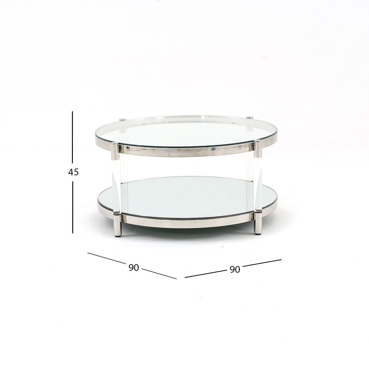 Mesa De Centro Redonda Exton Plata
