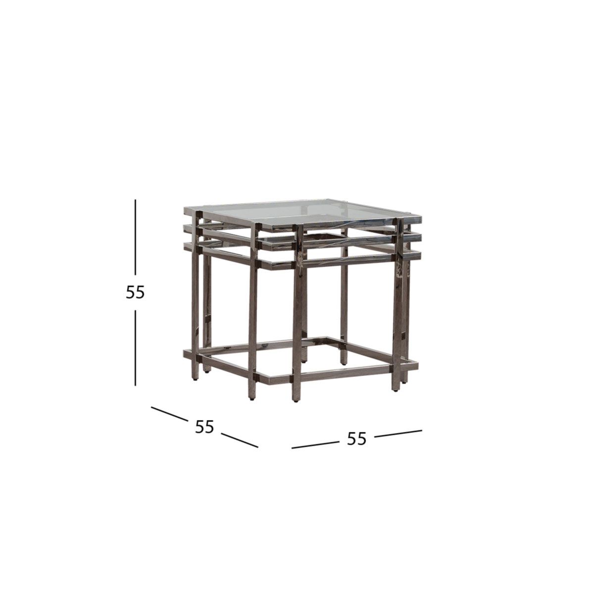 Mesa Lateral Cuadrada Ezra Plata