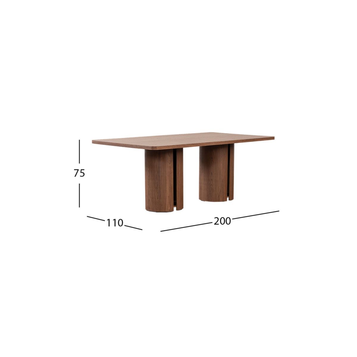 Mesa Comedor Rectangular 200 x 110 Cm Abu Dabi Café