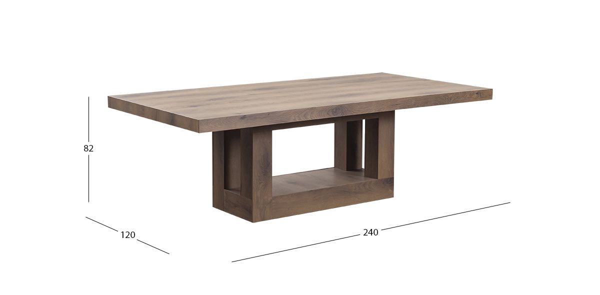 Mesa Comedor 240 x 120 Cm Rectangular Anka