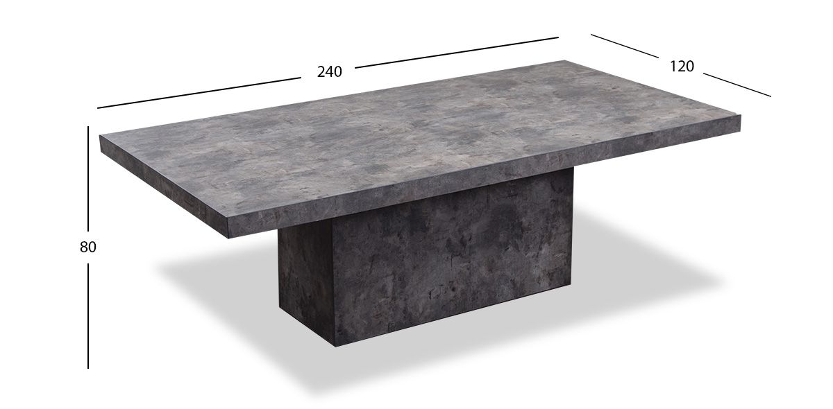 Mesa Comedor 240 x 120 Cm Rectangular Stone