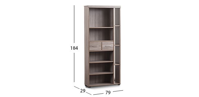 Modulo Lateral 2 Cajónes Juliana Gris