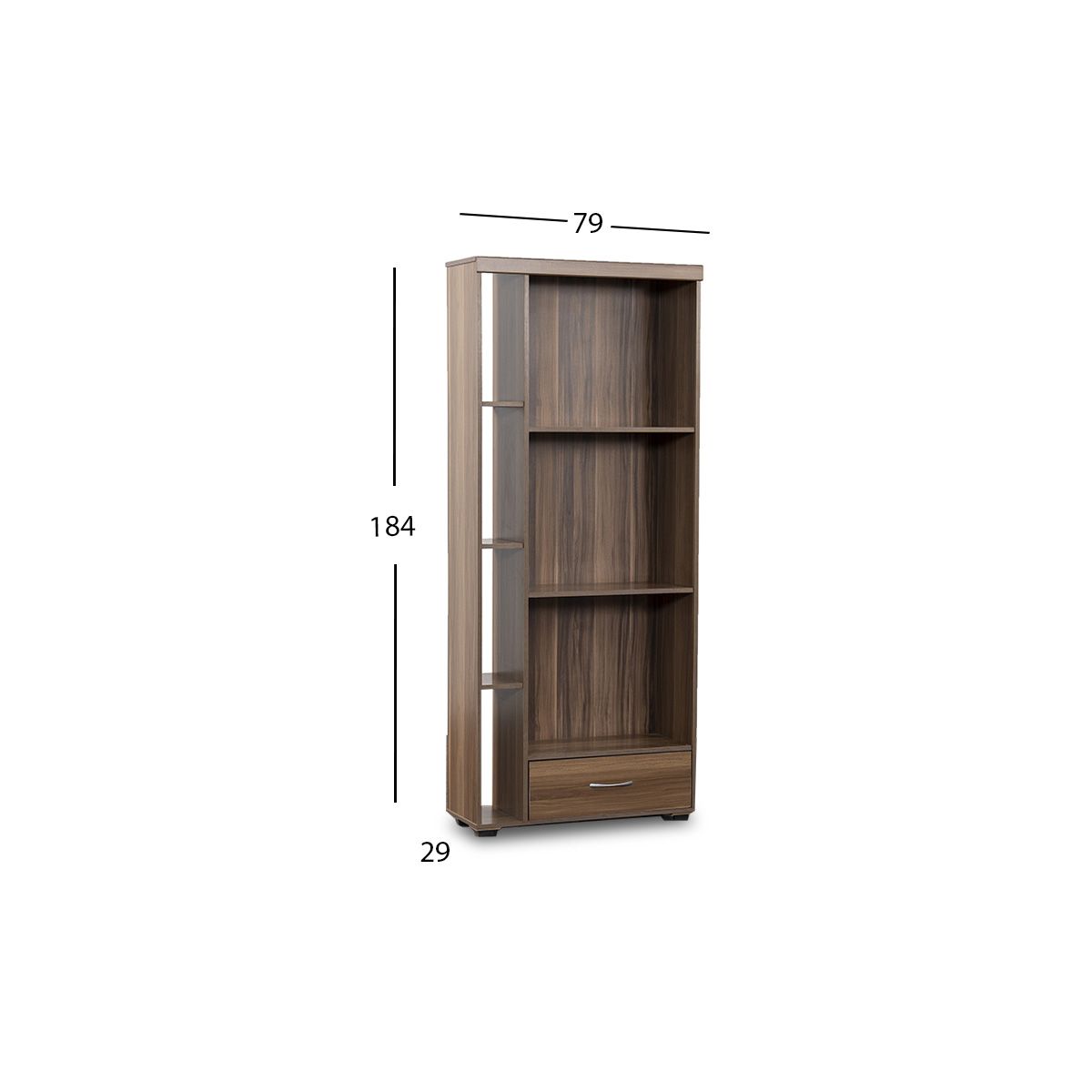 Modulo Lateral 1 Cajón Juliana Café Parota