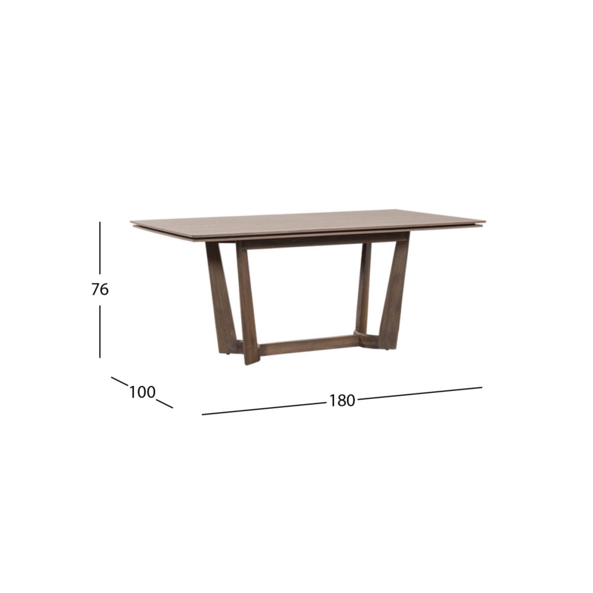 Mesa Comedor Rectangular 180 x 100 Cm Mumbai Café