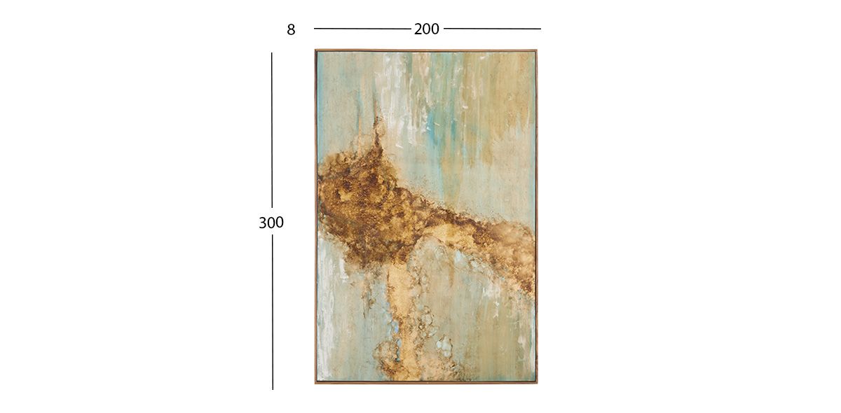 Cuadro Decorativo Al Oleo  Serenidad Dorado