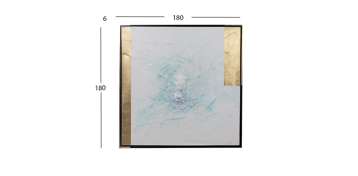 Cuadro Decorativo Al Oleo Aqua CL Azul