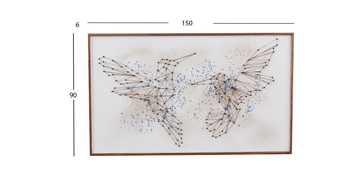 Cuadro Decorativo Al Oleo Trazos CL Negro