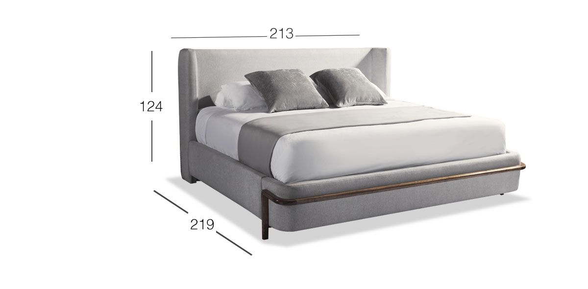 Cama King Size Piah Gris