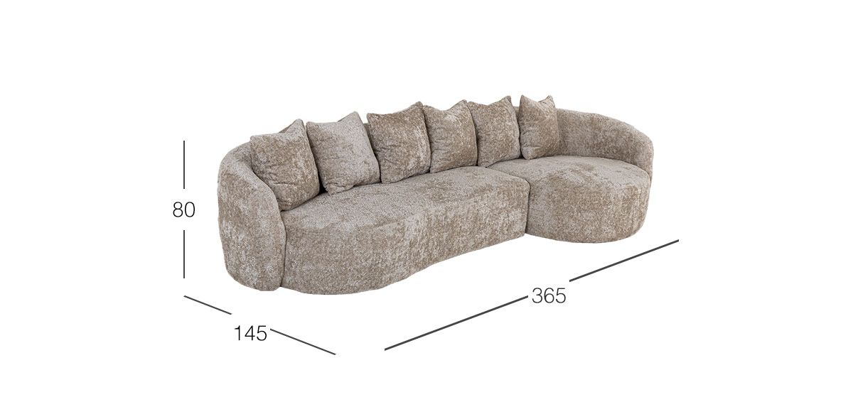 Sala En L Derecha Charlotte Beige