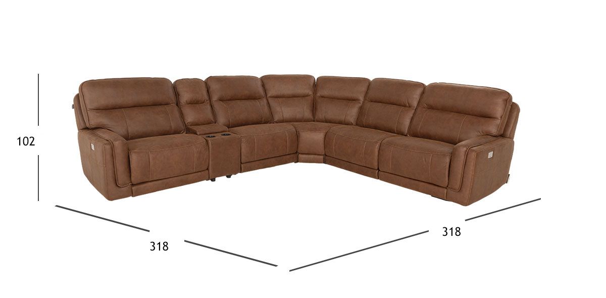Sala Modular Con Reclinables Eléctricos Matt Beige (Boal)