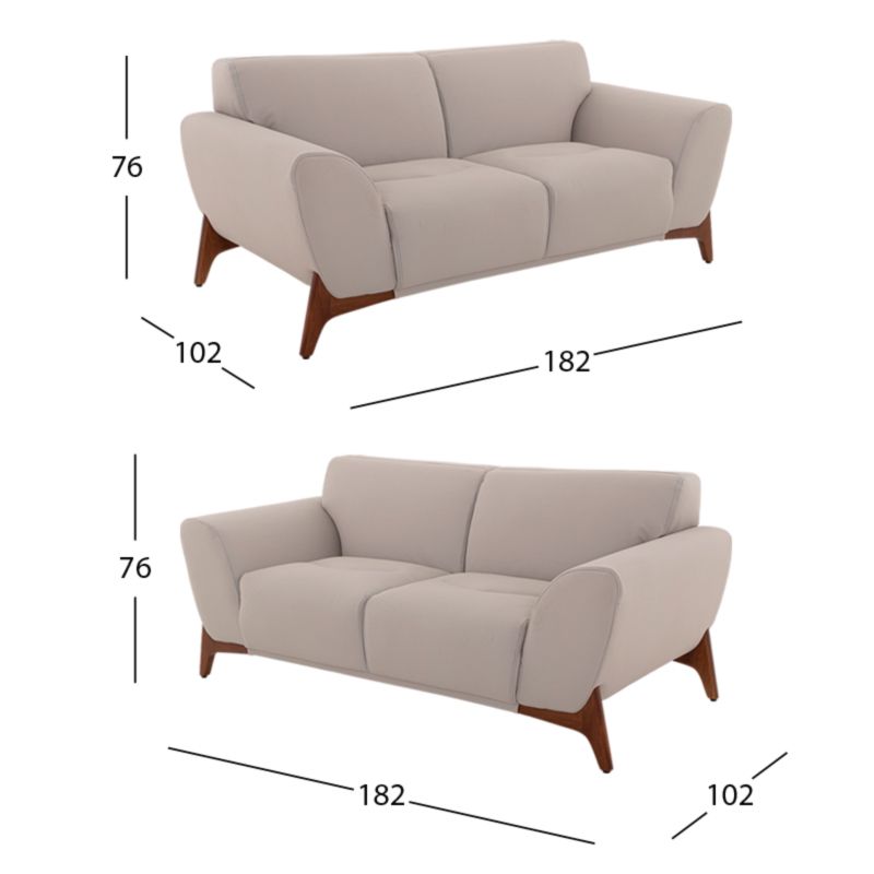 Sala Arello Gris (Boal) 2 Piezas