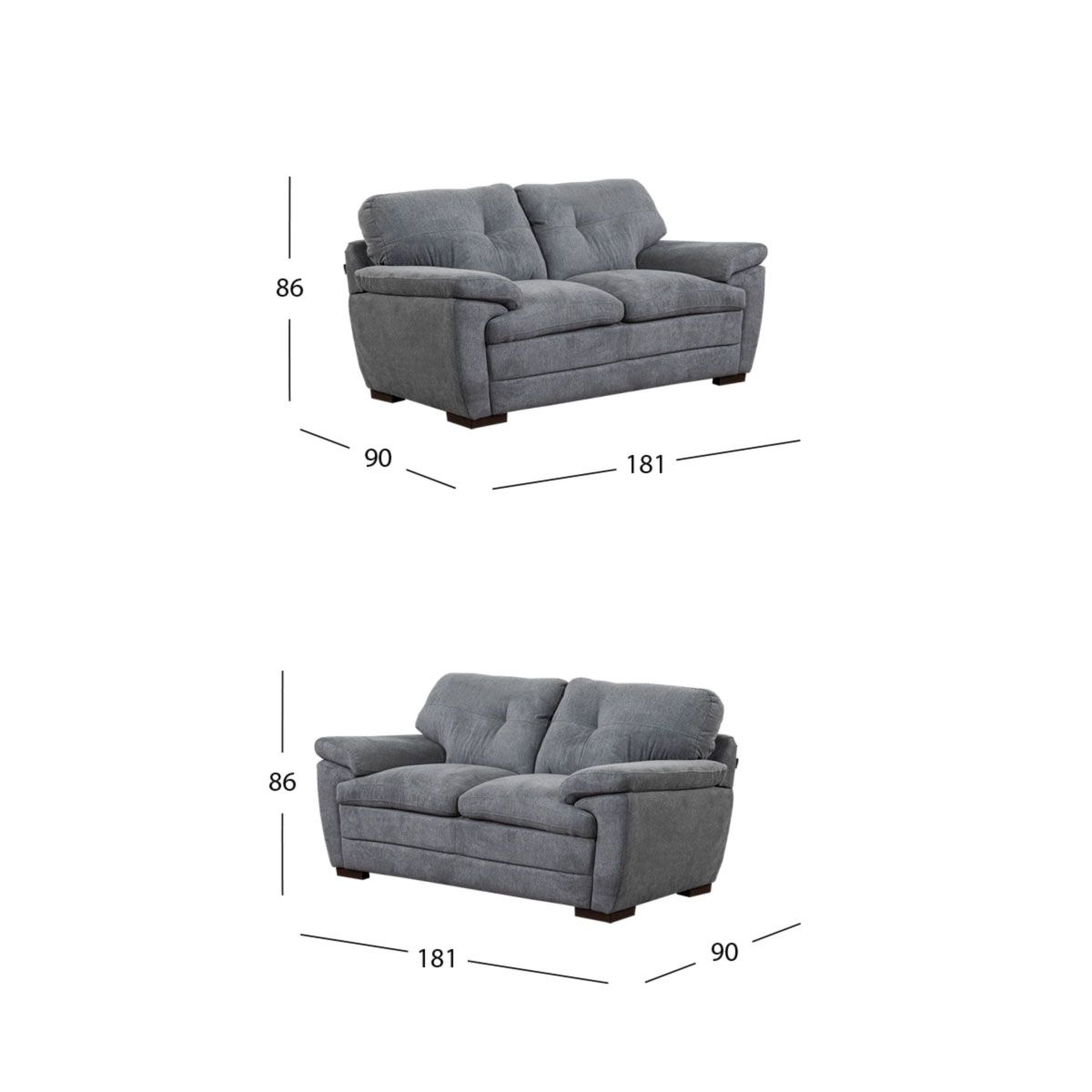Sala Jerry Promo Gris (Boal) 2 Piezas