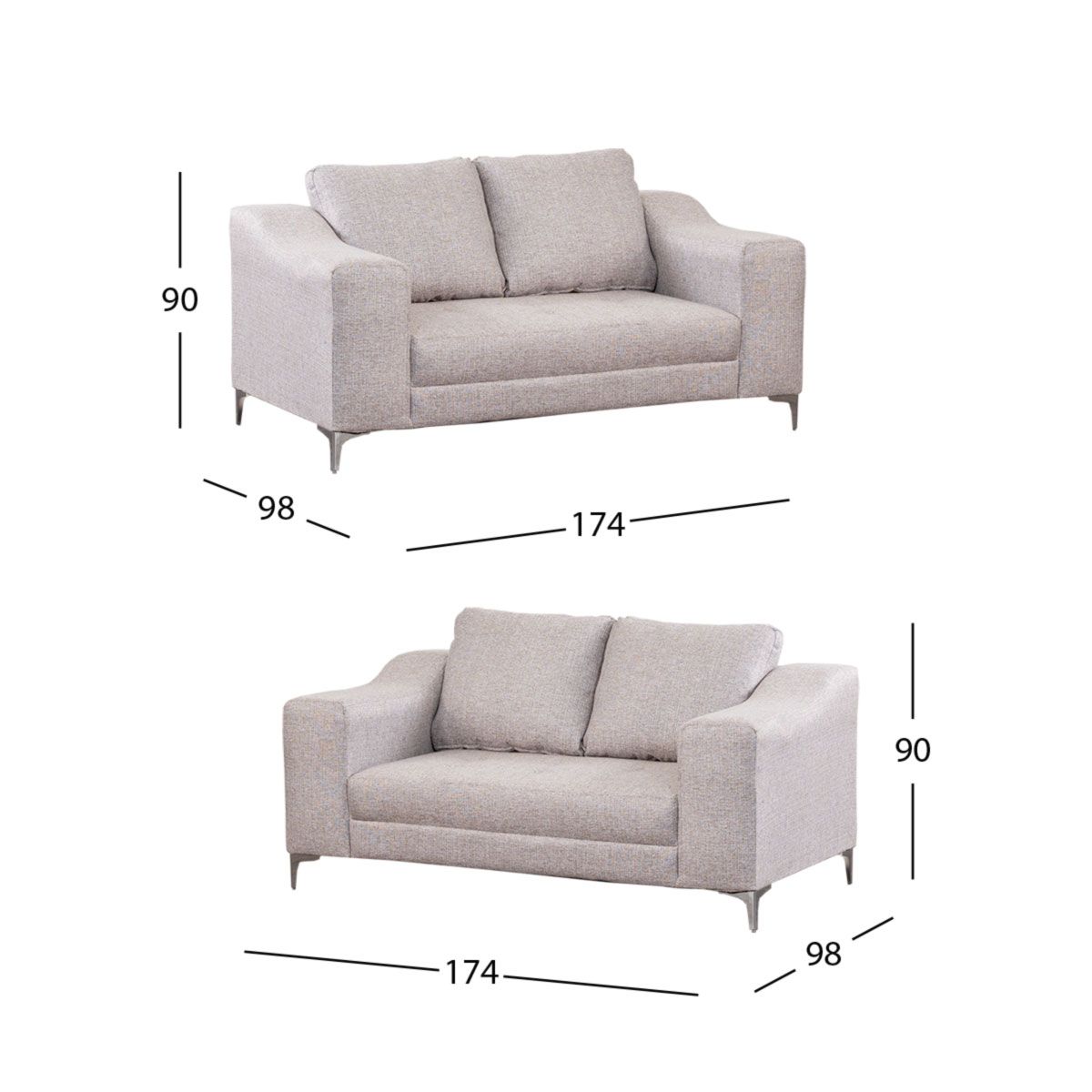 Sala Marruecos Beige 2 Piezas