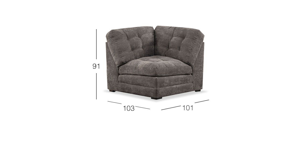 Sillón Esquinero Morrison New Gris