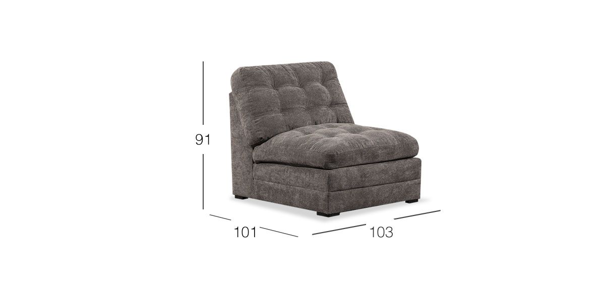 Sillón Sin Brazos Morrison New Gris