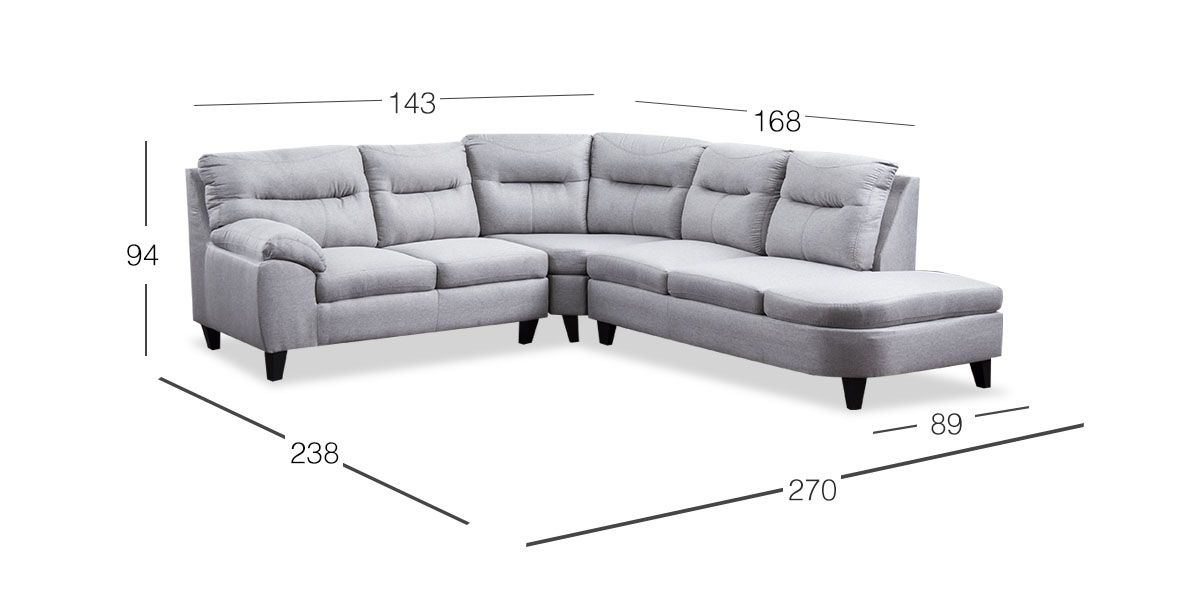 Sala Modular Derecha Coventry Gris