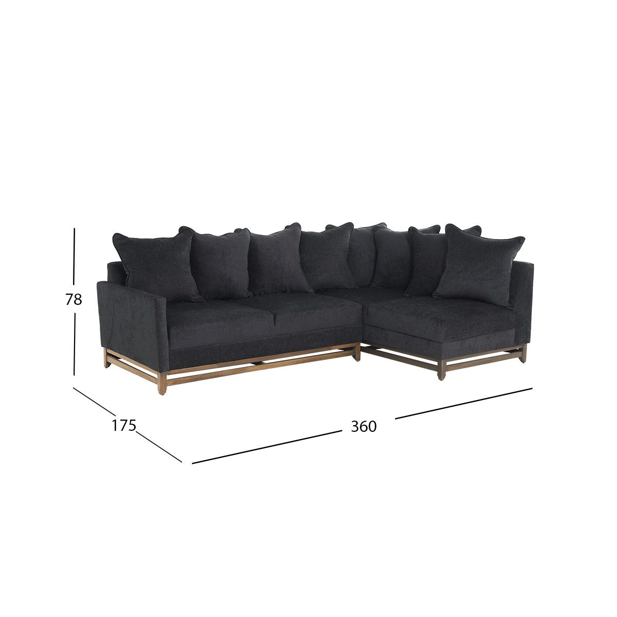 Sala Modular Derecha Adelei Negro