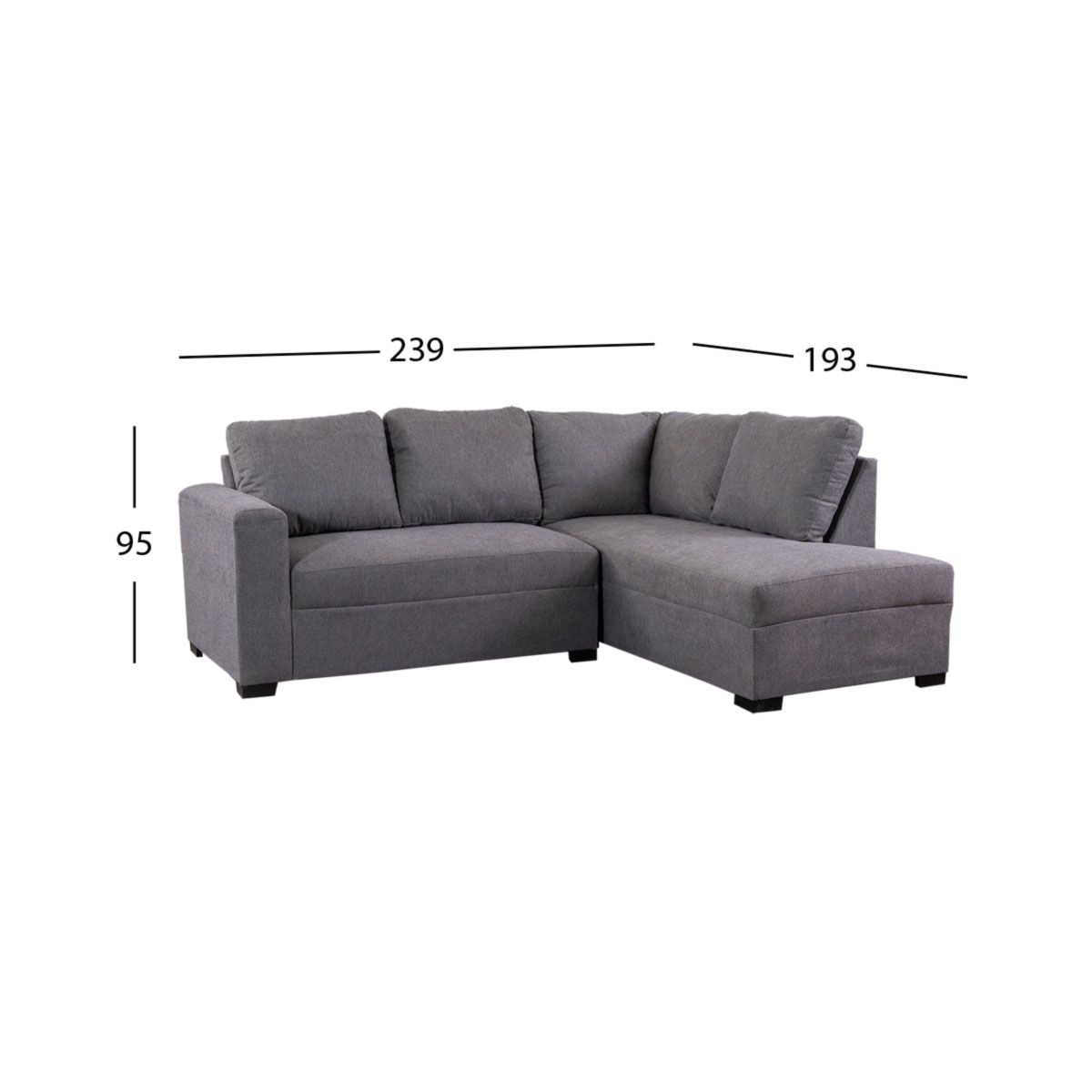 Sala Modular Derecha Anya New Gris Grafito