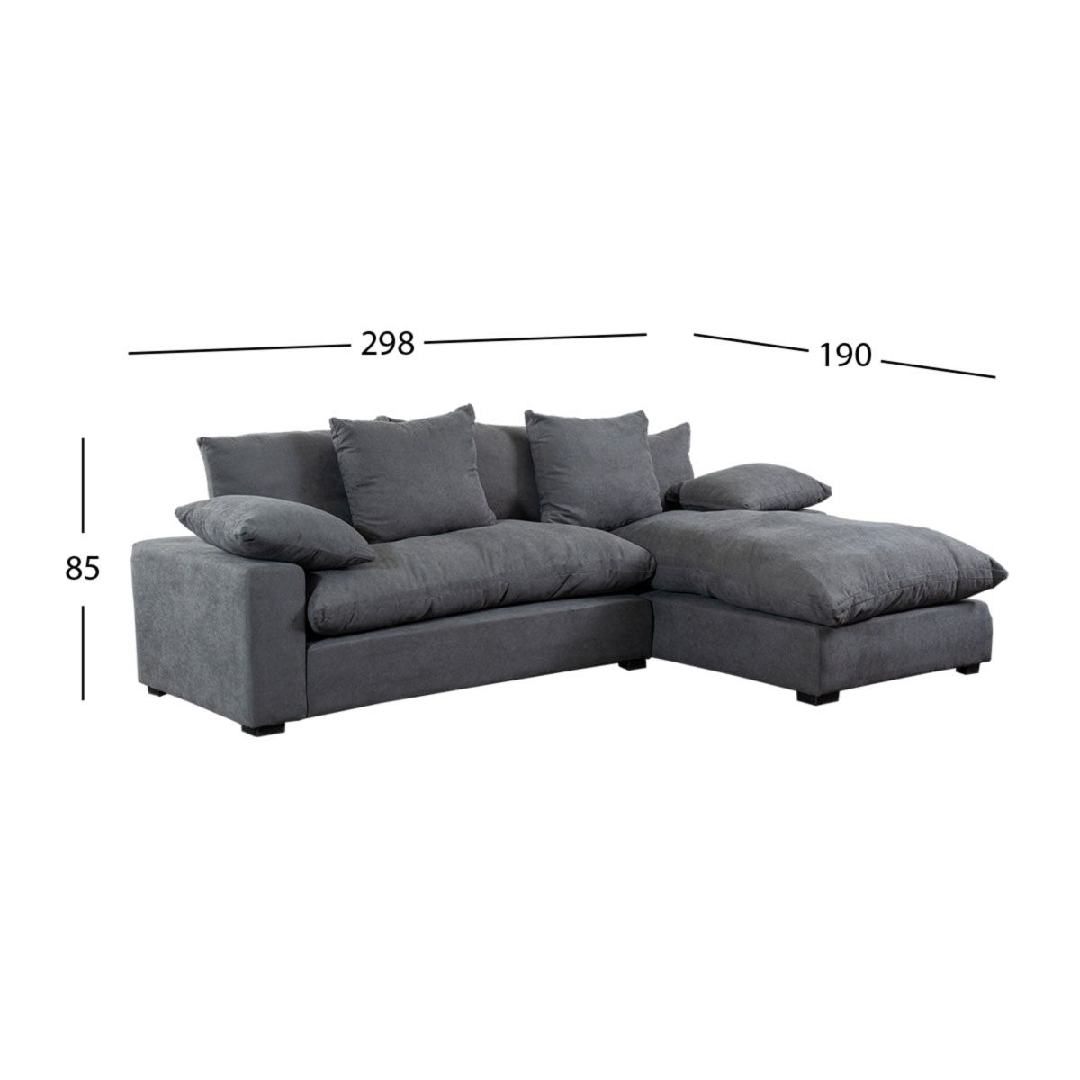 Sala Modular Derecha Cloud Gris