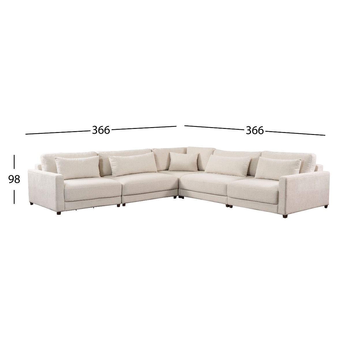 Sala Eland CL Blanco 5 Piezas