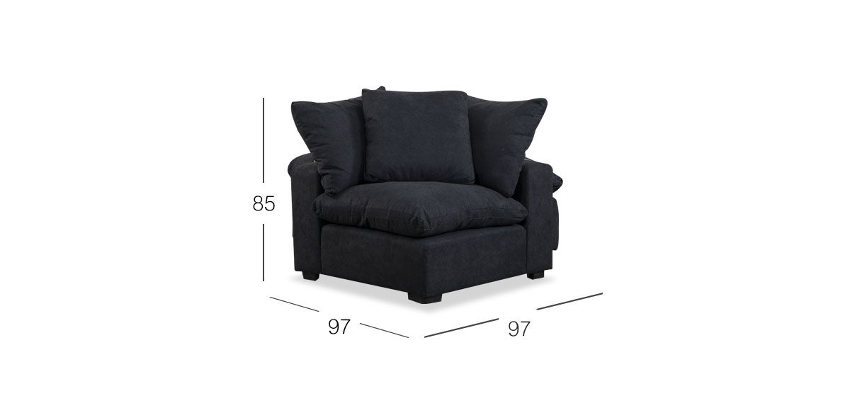Sillón Esquinero Cotton CL Negro