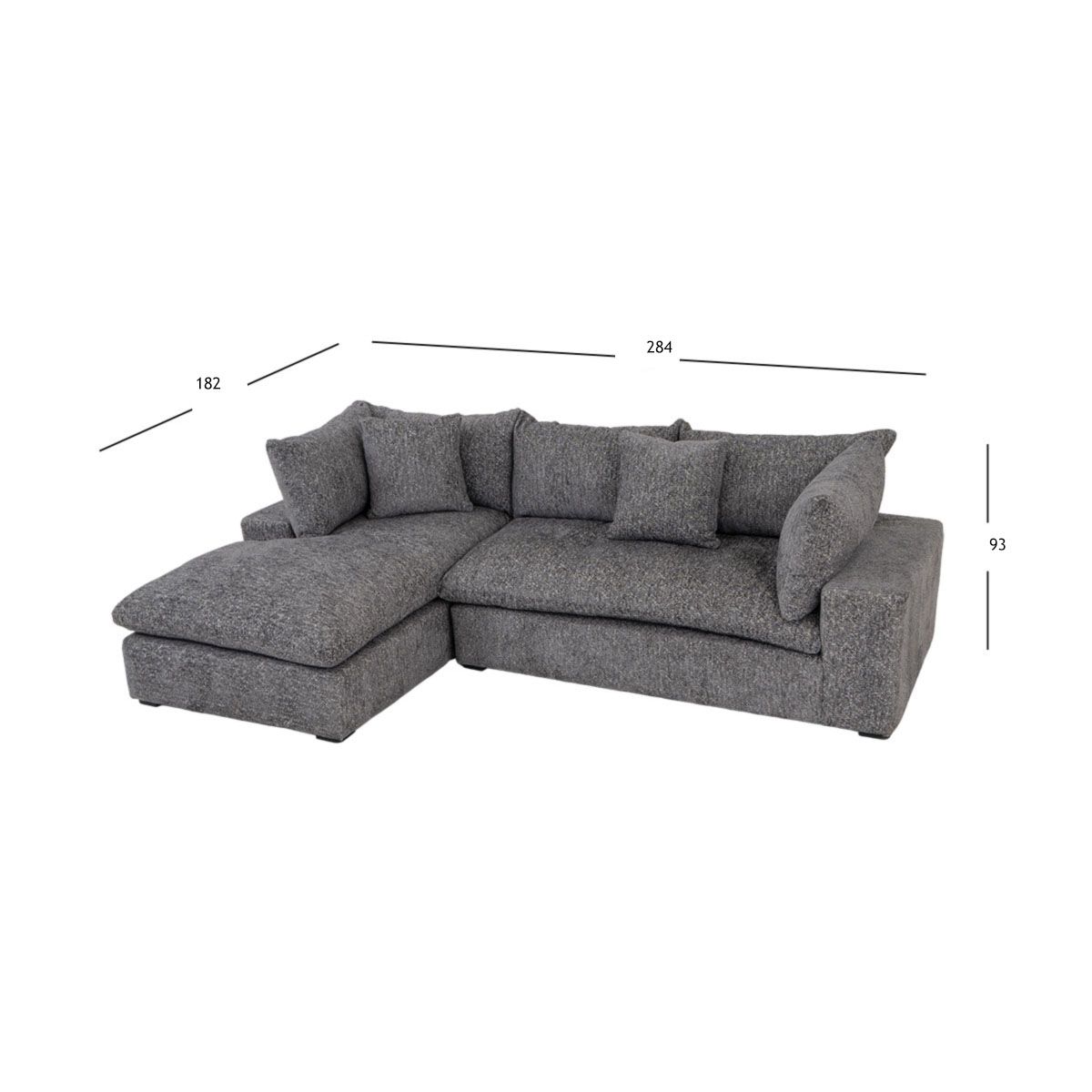 Sala Luccini Gris Charcoal 2 Piezas