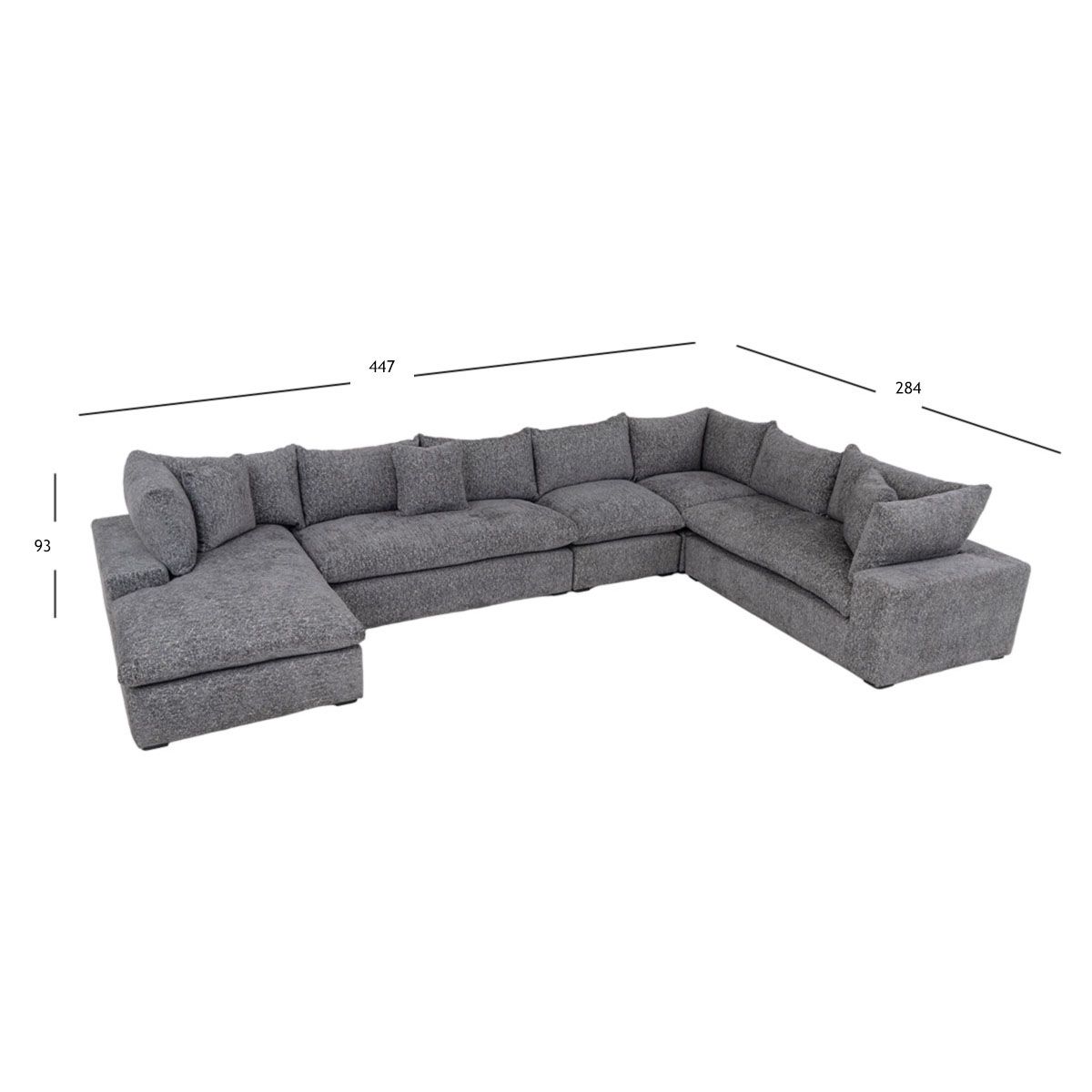 Sala Luccini Gris Charcoal 5 Piezas