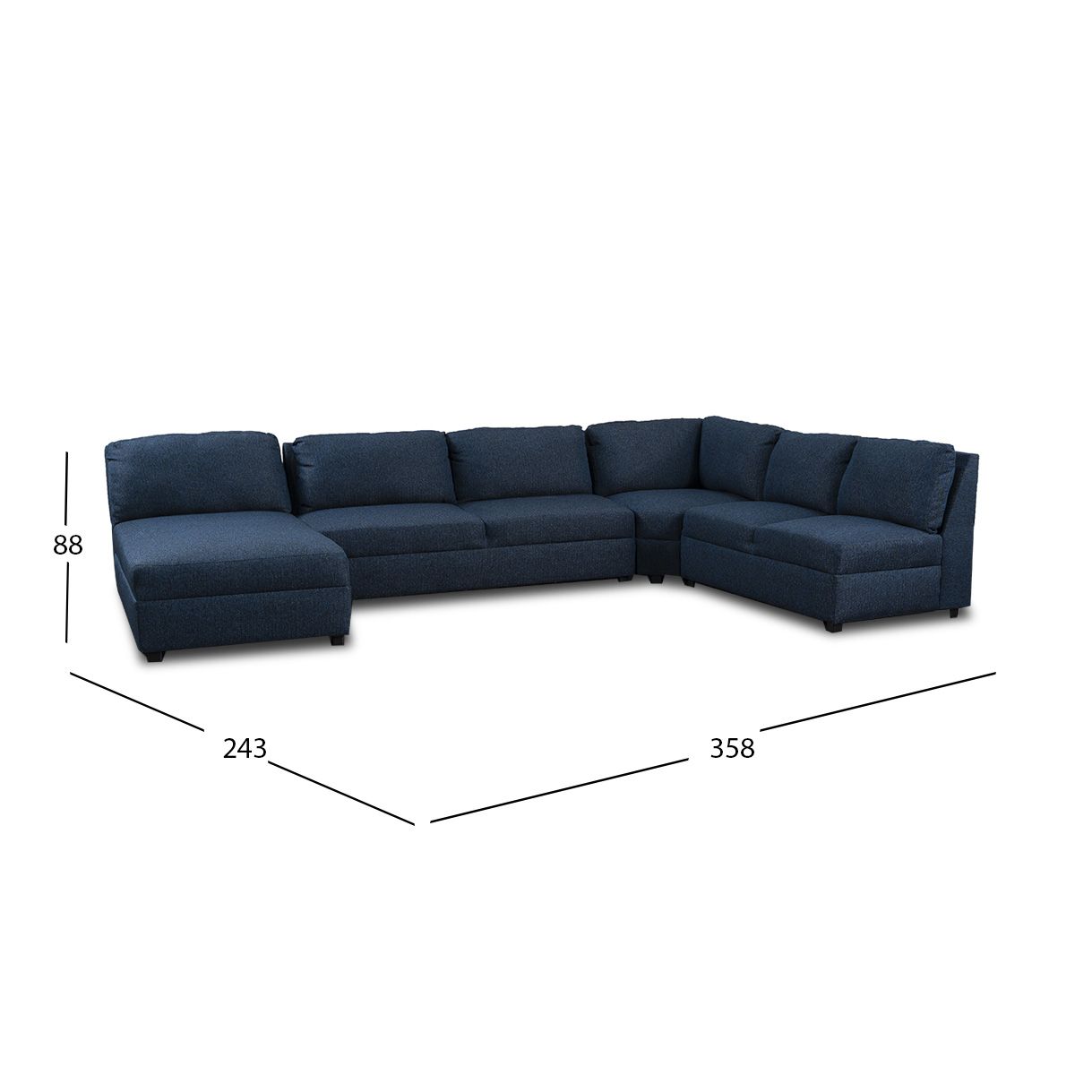 Sala Gea Sirius Azul Navi 4 Piezas