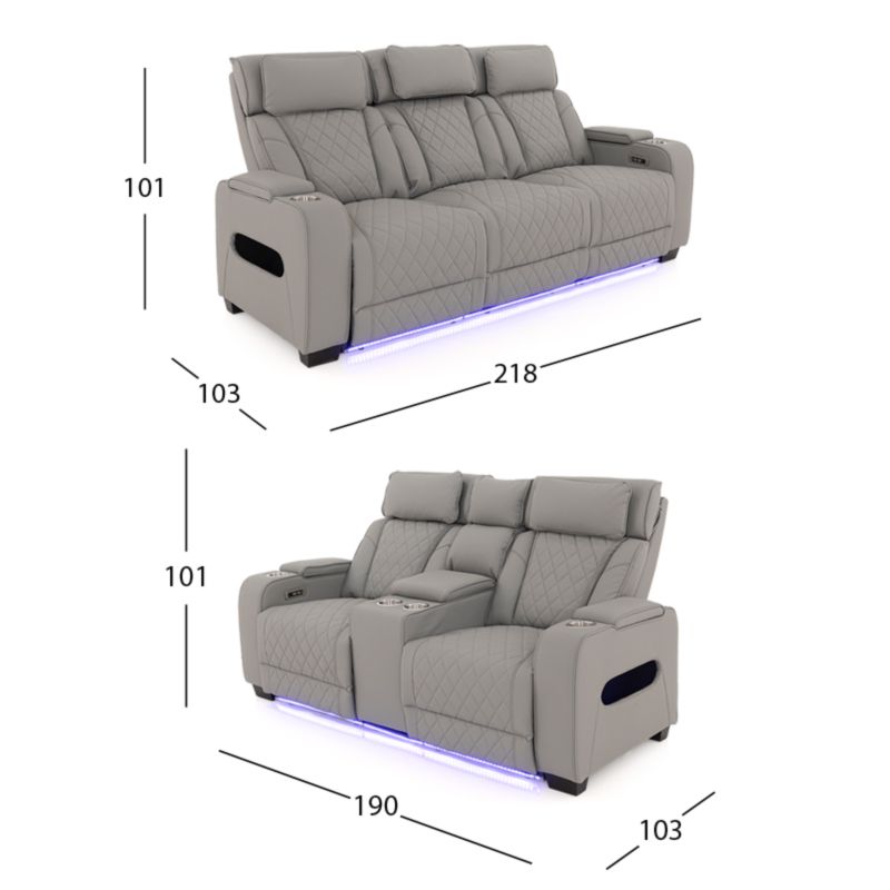 Sala Con Reclinables Eléctricos Jetour Gris Claro