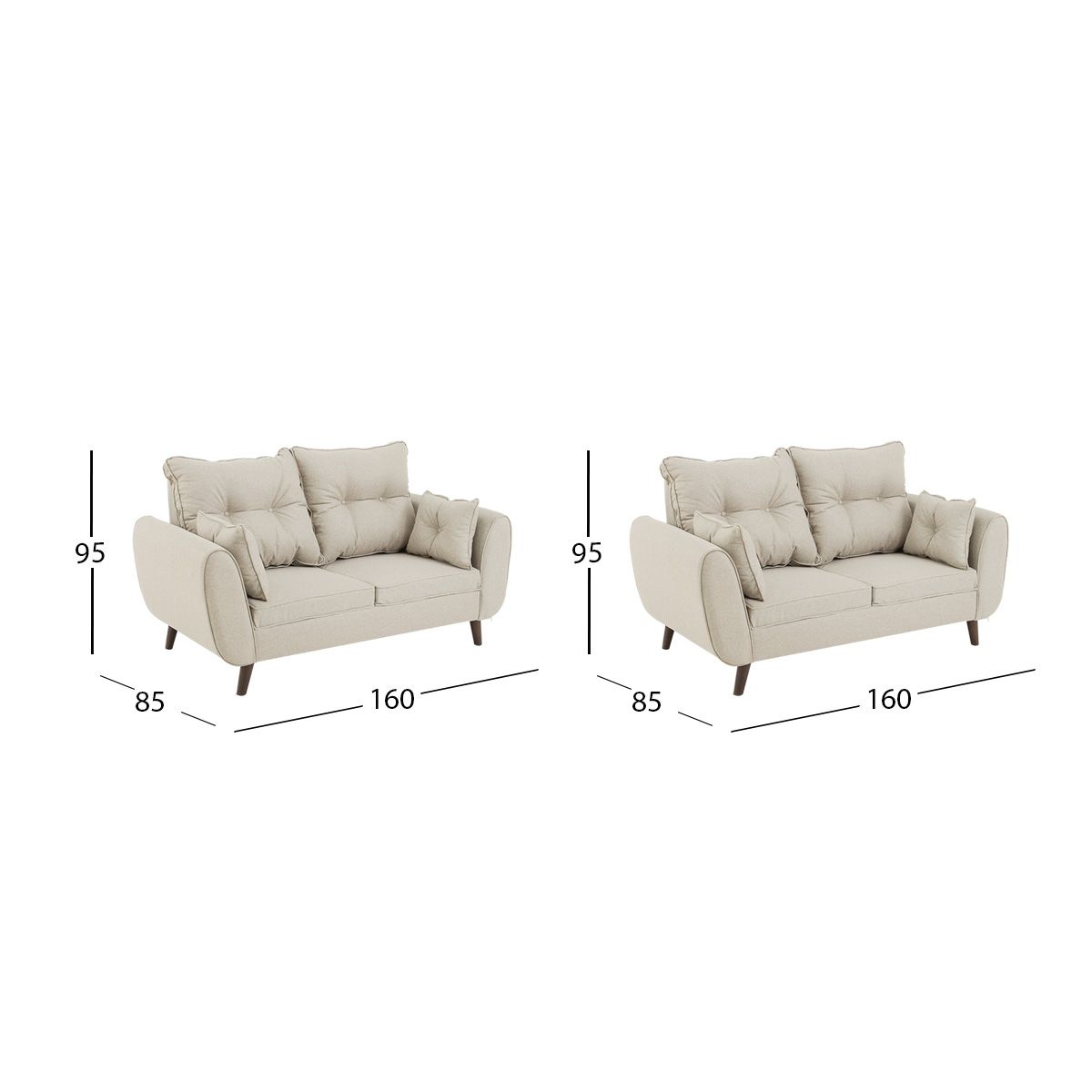 Sala Aria Beige 2 Piezas