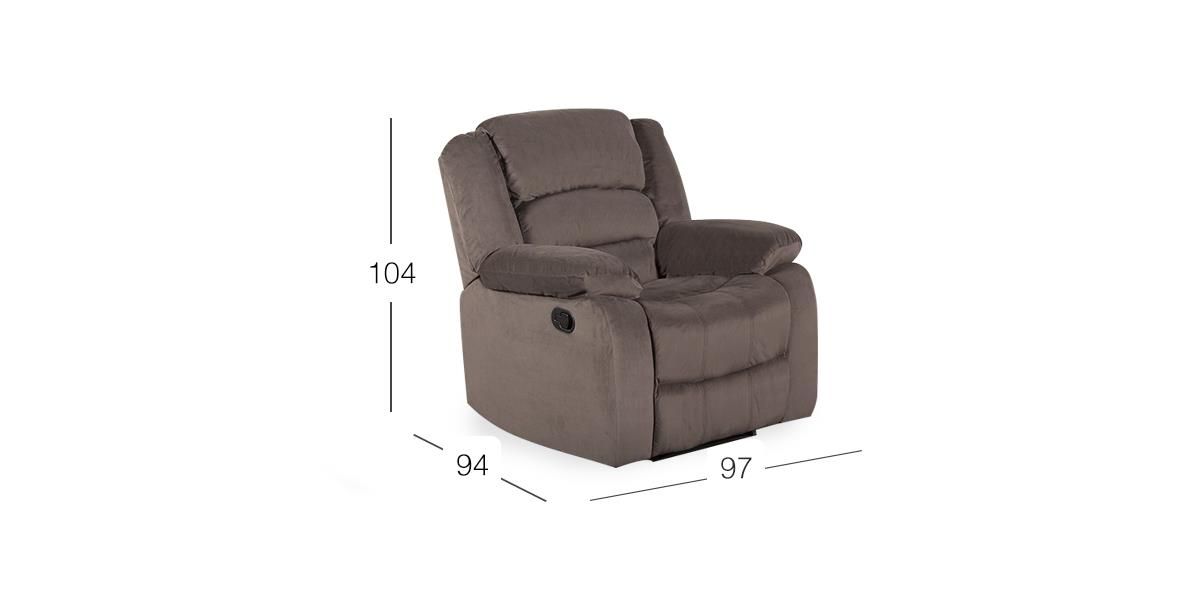 Sillón Reclinable Memphis Velvet Chocolate