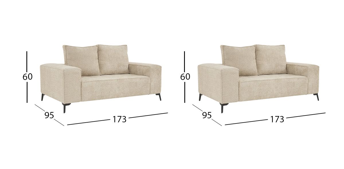 Sala Narvik Beige 2 Piezas