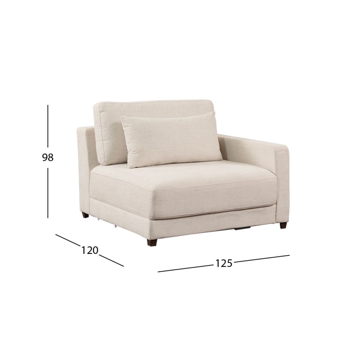 Sillón Brazo Derecho Eland CL Blanco