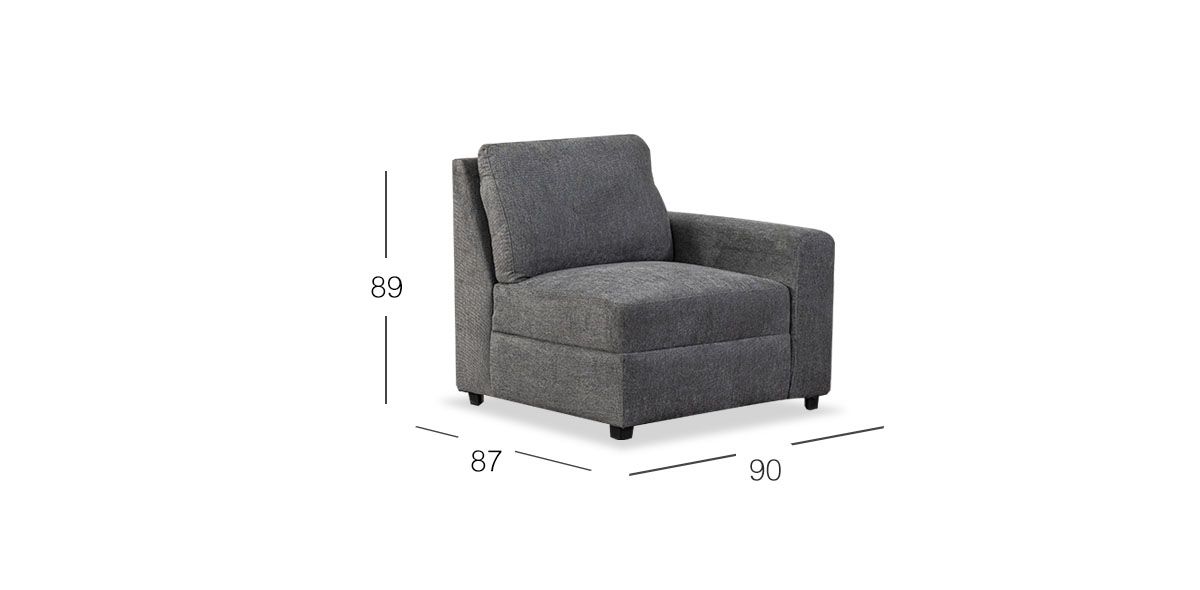 Sillón Elite Gris Charcoal