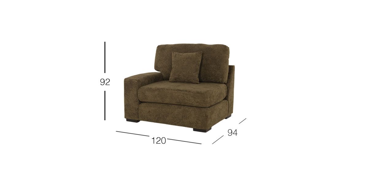 Sillón Brazo Izquierdo Belucci Verde