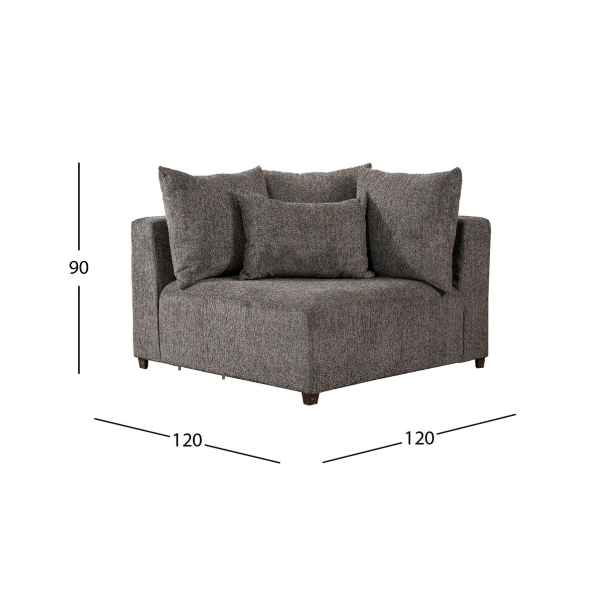 Sillón Esquinero Molarin CL Gris Oscuro