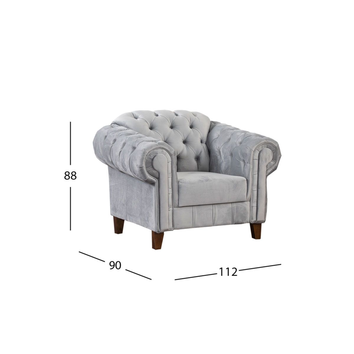 Sillón Alessandra Plata
