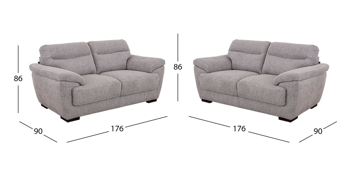 Sala Baldi Promo Gris 2 Plazas (Boal)