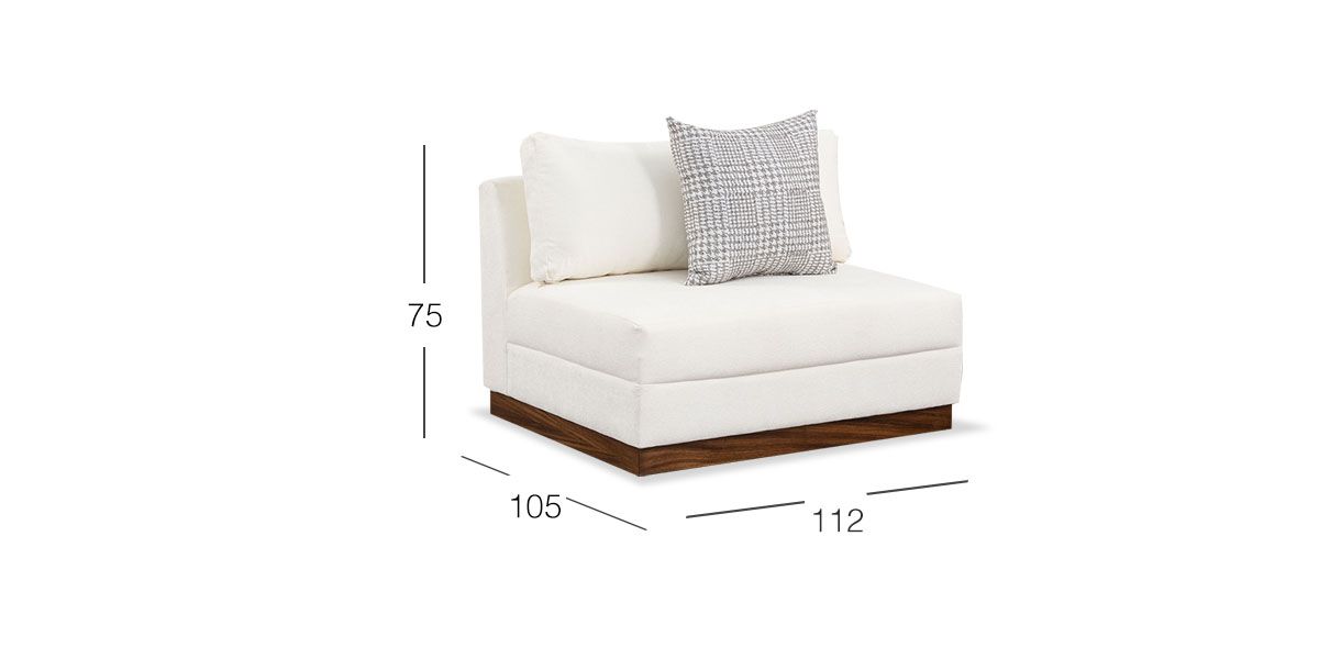 Sillón Sin Brazo Alice Blanco