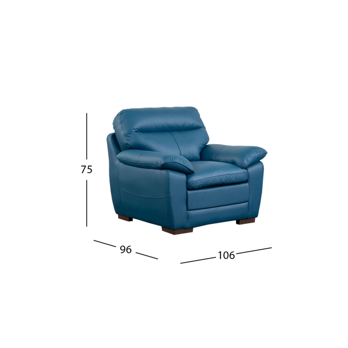Sillón Piel Match Angels Azul  (Boal)