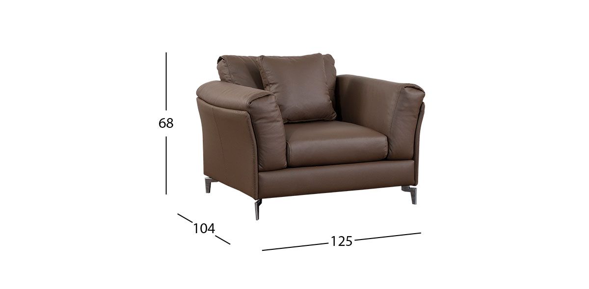 Sillón Piel Kenai CL Café (Boal)
