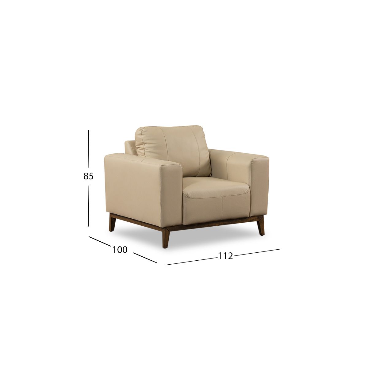 Sillón Piel Littio Beige