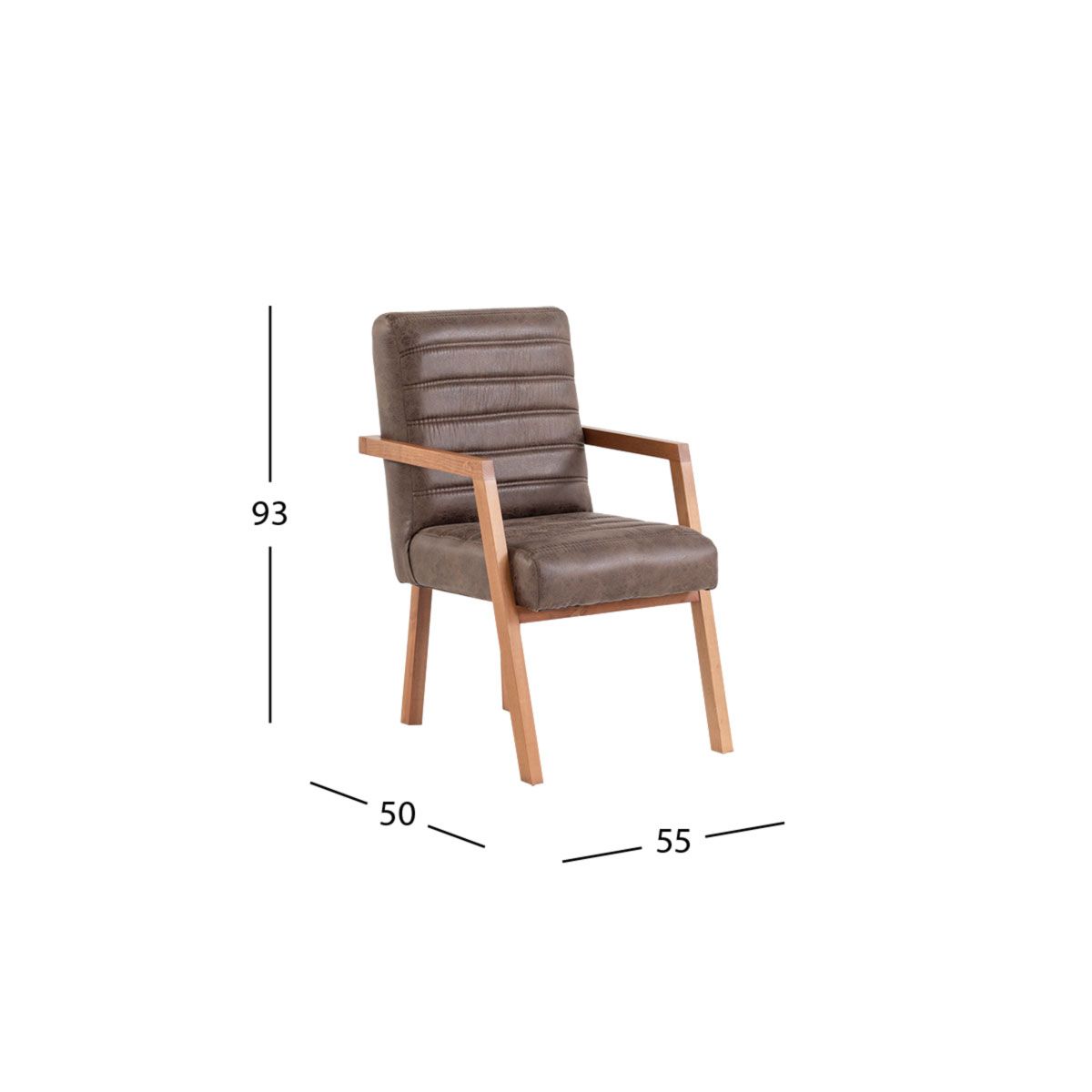 Sillón Ocasional Orissa Bonded Leather Taupe