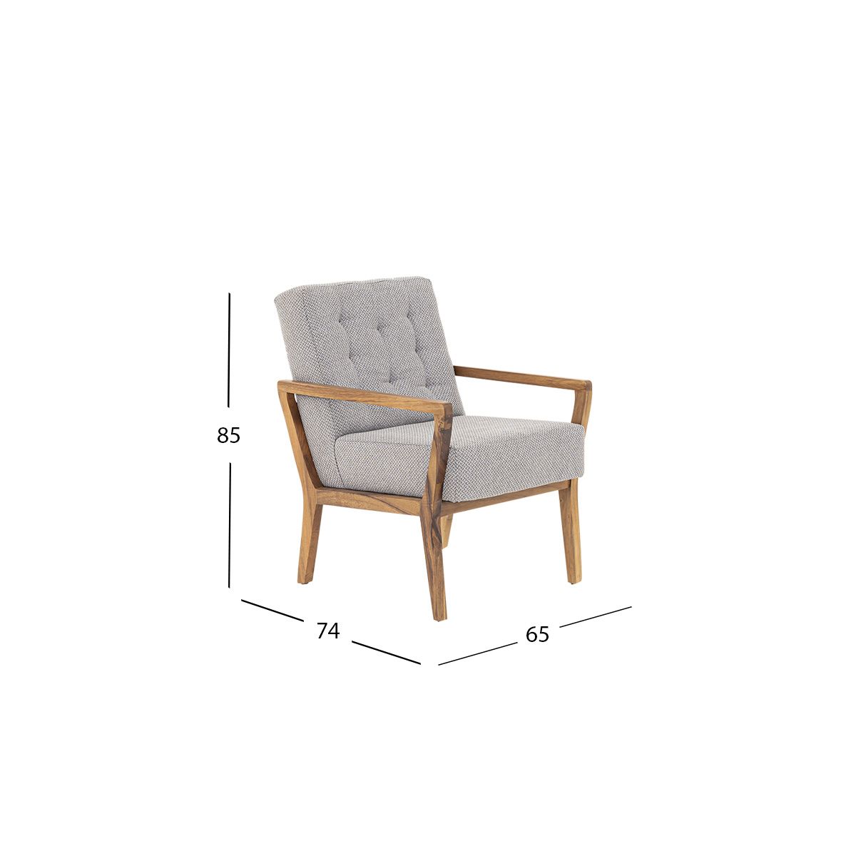 Sillón Ocasional Parota Donovan Gris 