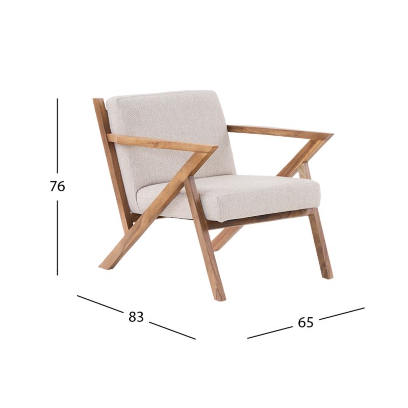 Sillón Ocasional  Romeo  Beige Parota