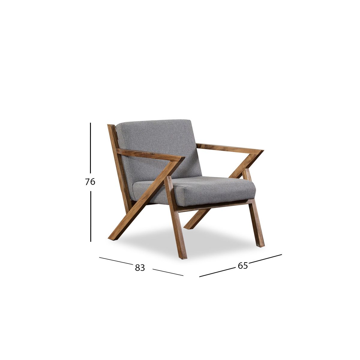 Sillón Ocasional Parota Romeo Gris