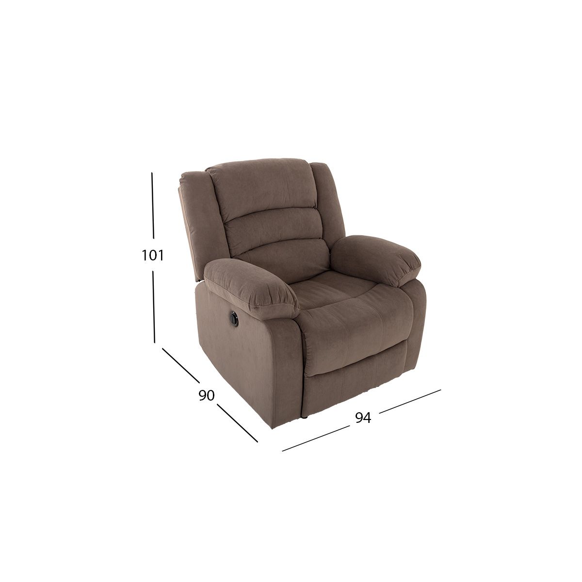 Sillón Con Reclinable Eléctrico Sedona Café