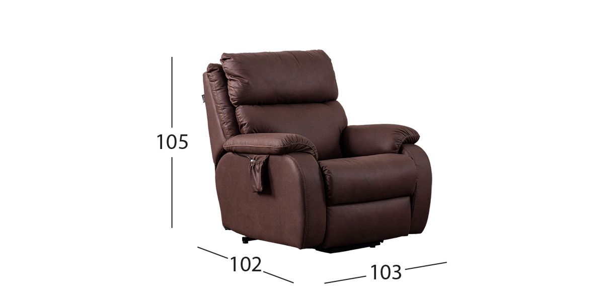 Sillón Con Reclinable Eléctrico Rest Chocolate (Boal) 