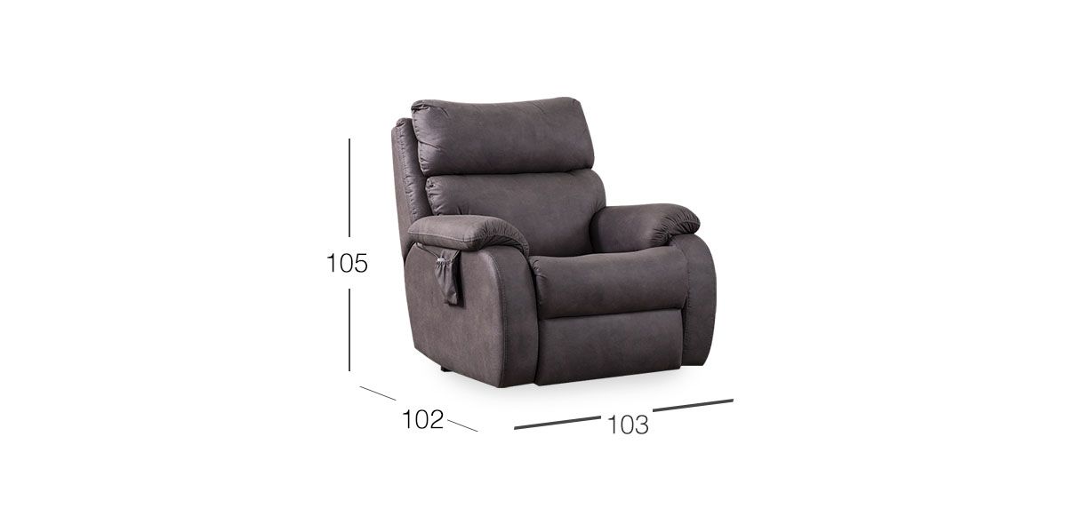 Sillón Con Reclinable Eléctrico Rest Gris (Boal)