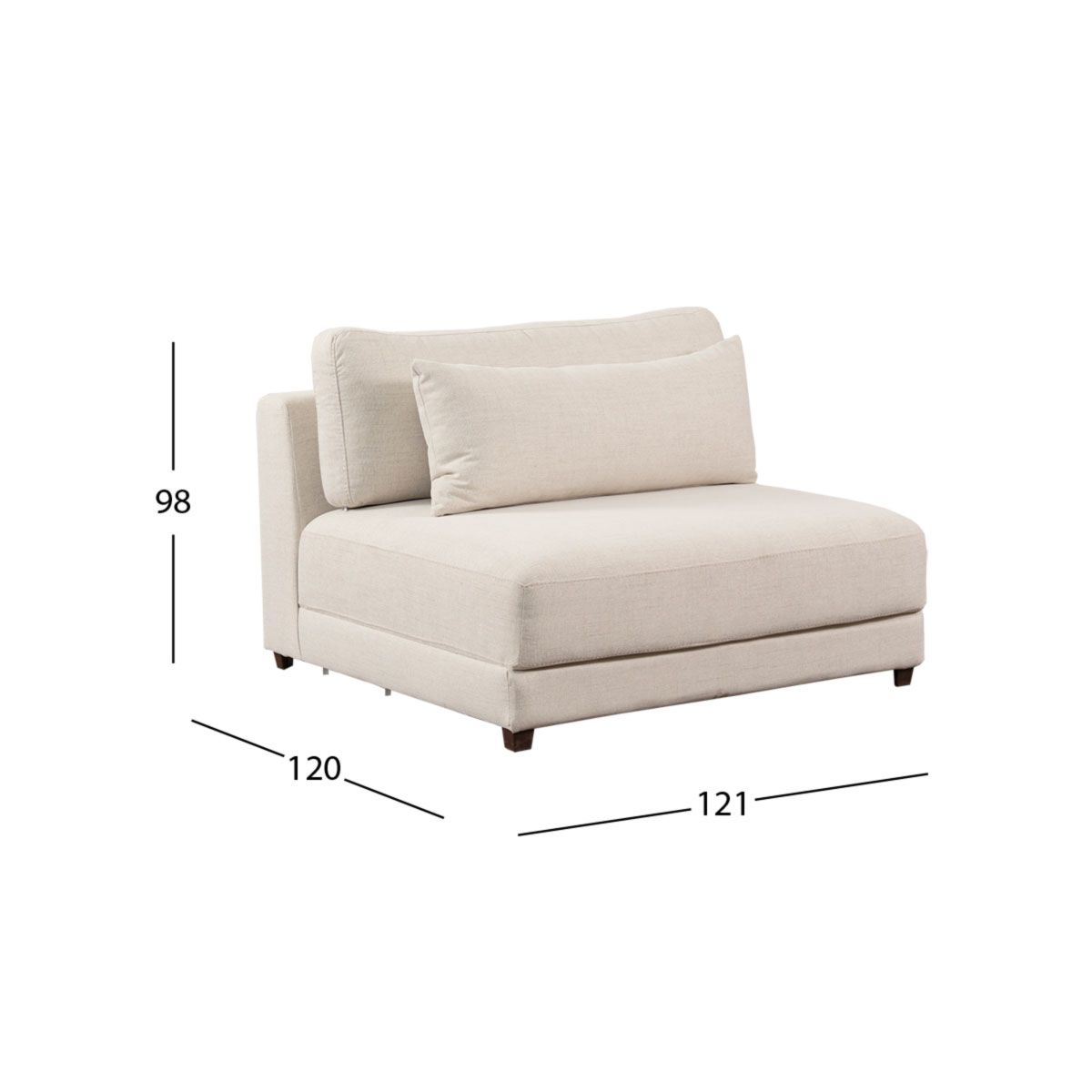 Sillón Sin Brazo Eland CL Blanco